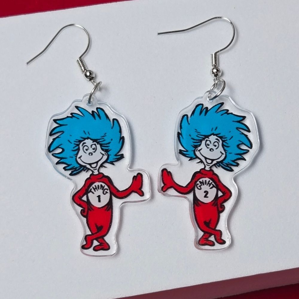 Dr Seuss Thing 1 & Thing 2 Red Blue Hair Cat in the Hat Carnival Cruise Fandom